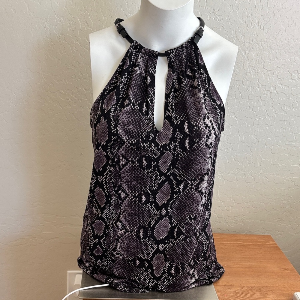 Michael Kors Snakeskin Halter Top